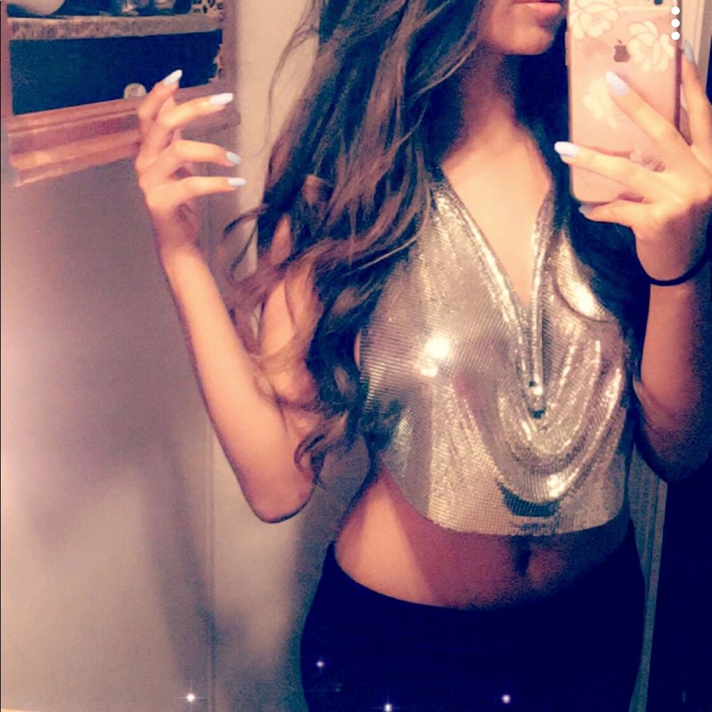 Metal bling top